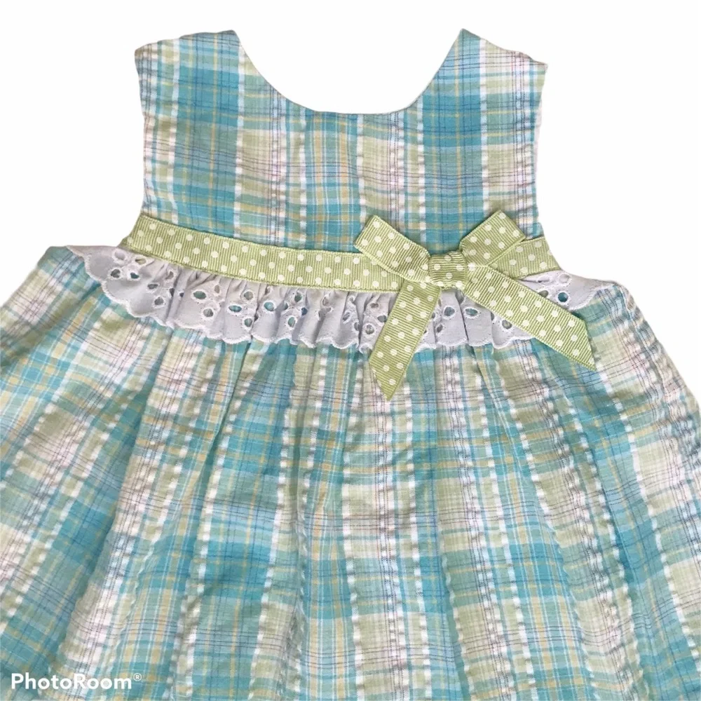 Sophie Rose Seersucker Plaid Print Dress